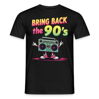 Ramenez la boombox rétro des années 90 - T-shirt homme - noir - Devant - AI Model Male 178 light (178cm)