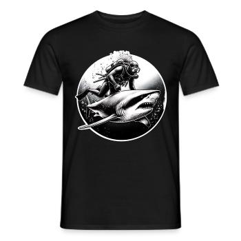 Diving Divers - Men's T-Shirt - black - Front - AI Model Male 178 light (178cm)