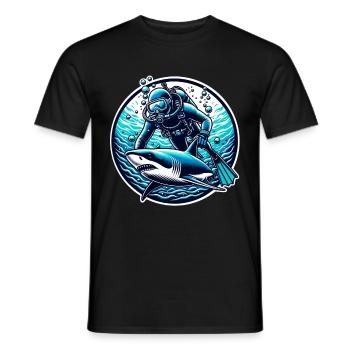 Tauchen Taucher - Männer T-Shirt - Schwarz - Vorne - AI Model Male 178 light (178cm)