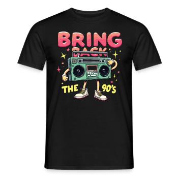 Ramenez la boombox rétro des années 90 - T-shirt homme - noir - Devant - AI Model Male 178 light (178cm)