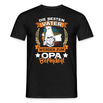 Opi DIE BESTEN VÄTER WERDEN ZUM OPA BEFÖRDERT - Männer T-Shirt - Schwarz - Vorne - AI Model Male 178 light (178cm)