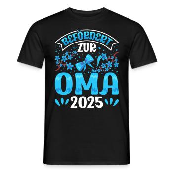 Großmutter BEFÖRDERT ZUR OMA 2025 Omi Rente - Männer T-Shirt - Schwarz - Vorne - AI Model Male 178 light (178cm)