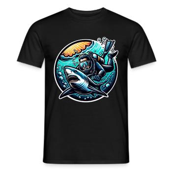 Diving Divers - Men's T-Shirt - black - Front - AI Model Male 178 light (178cm)