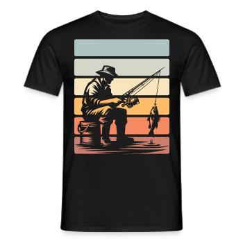 Fishing Anglers Fishing - Men's T-Shirt - black - Front - AI Model Male 178 light (178cm)