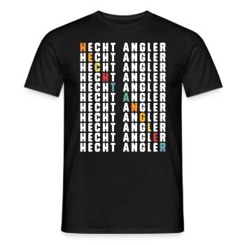 Angeln Hobby HECHT ANGLER Outfit Geburtstag - Männer T-Shirt - Schwarz - Vorne - AI Model Male 178 light (178cm)
