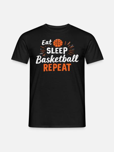 Eat Sleep Basketball Repeat Basketball - Men's T-Shirt - black