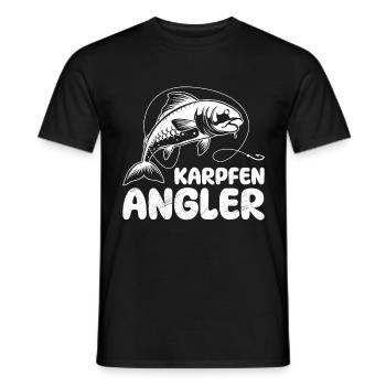 KARPFEN ANGLER Outfit Angeln Hobby - Männer T-Shirt - Schwarz - Vorne - AI Model Male 178 light (178cm)