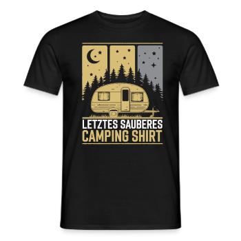 Letztes sauberes camping shirt - Männer T-Shirt - Schwarz - Vorne - AI Model Male 178 light (178cm)