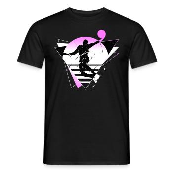 Basketball Basketballer Spieler Fan Neon Bunt - Männer T-Shirt - Schwarz - Vorne - AI Model Male 178 light (178cm)