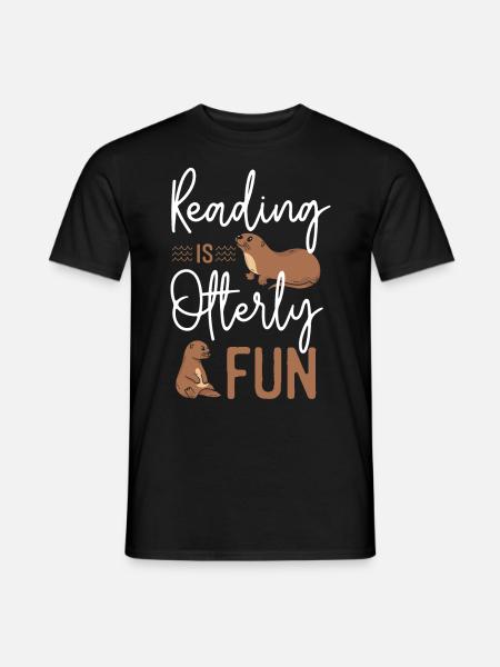 Otter Reading Teacher Literature - Men's T-Shirt - black