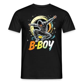 B-Boy Breakdance Breakdancer Urban Hip Hop - Men's T-Shirt - black - Front - AI Model Male 178 light (178cm)