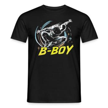 B-Boy Breakdance Breakdancer Urban Hip Hop - Men's T-Shirt - black - Front - AI Model Male 178 light (178cm)