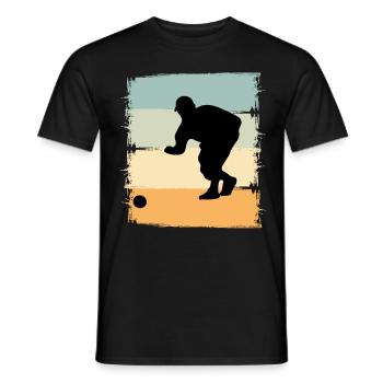 Boule Boccia Boule player - Men's T-Shirt - black - Front - AI Model Male 178 light (178cm)