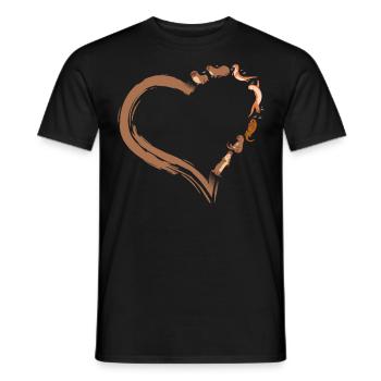 Otter Heart - Men's T-Shirt - black - Front - AI Model Male 178 light (178cm)