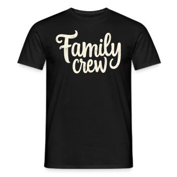 Family Crew Family Large Family Families - Men's T-Shirt - black - Front - AI Model Male 178 light (178cm)
