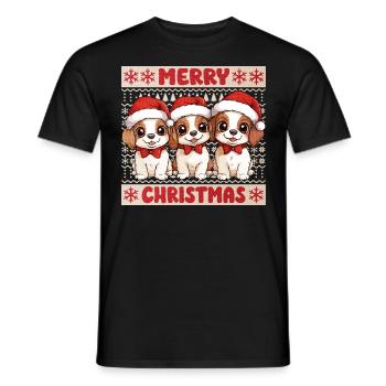 Chien Moche Noël Noël Noël Mignon Mignon - T-shirt homme - noir - Devant - AI Model Male 178 light (178cm)
