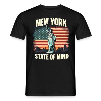 New York State of Mind Statue of Liberty Nyc - Men's T-Shirt - black - Front - AI Model Male 178 light (178cm)