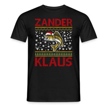 Lustiges Angler Outfit Weihnachten - Männer T-Shirt - Schwarz - Vorne - AI Model Male 178 light (178cm)