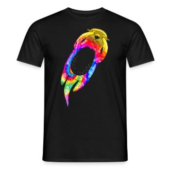 Otter Tie Dye - Männer T-Shirt - Schwarz - Vorne - AI Model Male 178 light (178cm)
