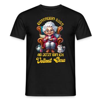 RENTE 2025 ENDLICH VOLLZEIT OMA BIN NICHT FAUL - Männer T-Shirt - Schwarz - Vorne - AI Model Male 178 light (178cm)