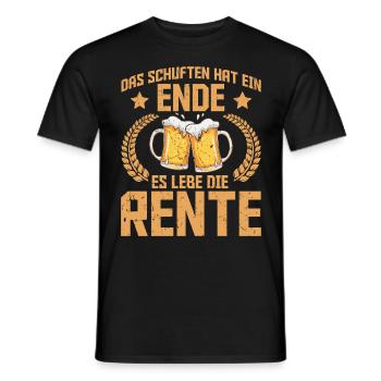 Rentner DAS SCHUFTEN HAT EIN ENDE ES LEBE DIE - Männer T-Shirt - Schwarz - Vorne - AI Model Male 178 light (178cm)