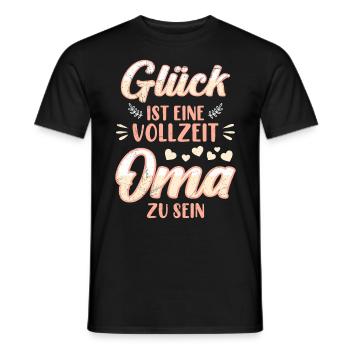 Rentnerin GLÜCK IST EINE VOLLZEIT OMA ZU SEIN - Männer T-Shirt - Schwarz - Vorne - AI Model Male 178 light (178cm)