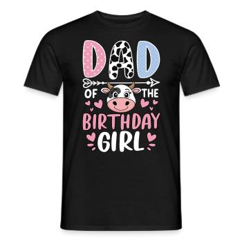 Fødselsdagspigens far - Mænd T-shirt - sort - Foran - AI Model Male 178 light (178cm)