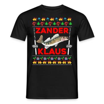Lustiges Angler Outfit Weihnachten - Männer T-Shirt - Schwarz - Vorne - AI Model Male 178 light (178cm)