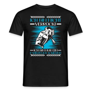 Vehicle painter is not crazy painter - Men's T-Shirt - black - Front - AI Model Male 178 light (178cm)