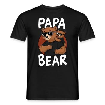 Papa Bear - Männer T-Shirt - Schwarz - Vorne - AI Model Male 178 light (178cm)