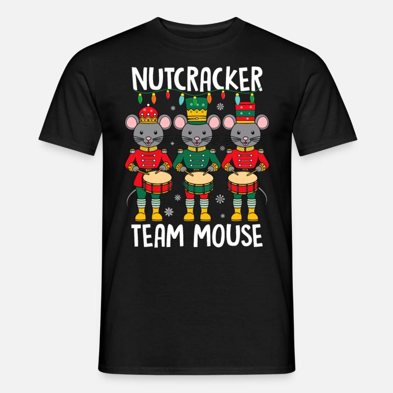 Nutcracker Team Mouse - Männer T-Shirt - Schwarz