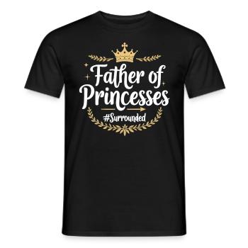 Father of Princesses Stolzer Mädchen Papa Vater - Männer T-Shirt - Schwarz - Vorne - AI Model Male 178 light (178cm)