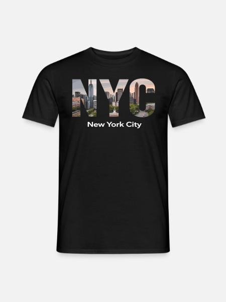 NYC New York – New York City Skyline New York - Männer T-Shirt - Schwarz