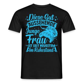 Rentnerin DIESE GUT AUSSEHENDE JUNGE FRAU IM - Männer T-Shirt - Schwarz - Vorne - AI Model Male 178 light (178cm)