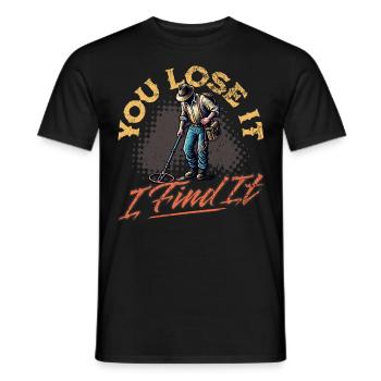 Probing Metal Detector - Men's T-Shirt - black - Front - AI Model Male 178 light (178cm)