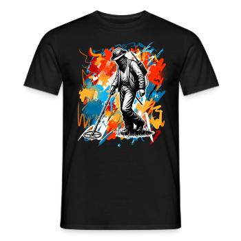 Détecteur de métaux de sonde - T-shirt homme - noir - Devant - AI Model Male 178 light (178cm)