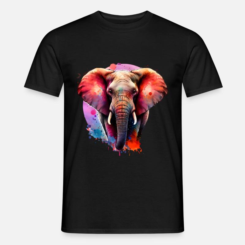 Elefant - Männer T-Shirt - Schwarz