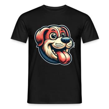 Chien - T-shirt homme - noir - Devant - AI Model Male 178 light (178cm)