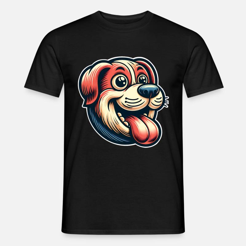 Hund - Männer T-Shirt - Schwarz