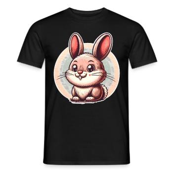 Rabbit Rabbit - Men's T-Shirt - black - Front - AI Model Male 178 light (178cm)