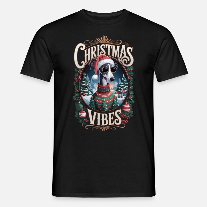 Vibrations de Noël Greyhound - T-shirt homme - noir