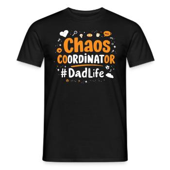 Coordinateur du chaos #DadLife drôle de papa disant - T-shirt homme - noir - Devant - AI Model Male 178 light (178cm)