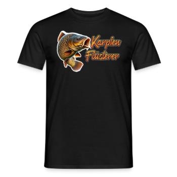 KARPFEN FLÜSTERER Lustiges Angler Geburtstags - Männer T-Shirt - Schwarz - Vorne - AI Model Male 178 light (178cm)