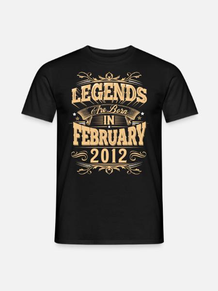 February 2012 Birthday Legend - Men's T-Shirt - black