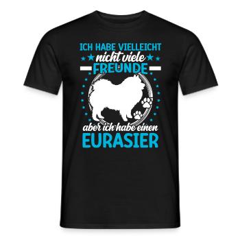 Eurasier est mon ami le Spitz Eurasien - T-shirt homme - noir - Devant - AI Model Male 178 light (178cm)