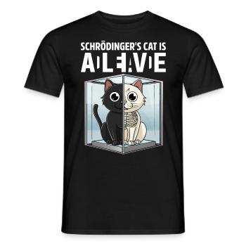 Schrödinger's Cat Dead And Alive - Männer T-Shirt - Schwarz - Vorne - AI Model Male 178 light (178cm)