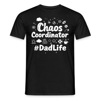 Coordinateur du chaos #DadLife drôle de papa disant - T-shirt homme - noir - Devant - AI Model Male 178 light (178cm)