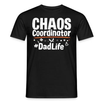 Coordinateur du chaos #DadLife drôle de papa disant - T-shirt homme - noir - Devant - AI Model Male 178 light (178cm)