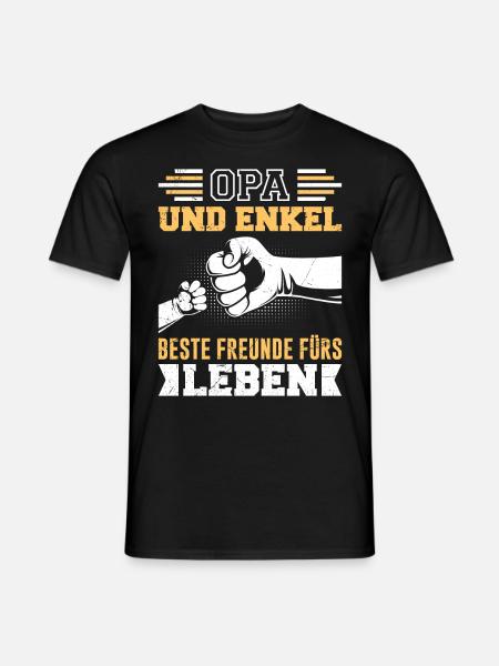 OPA UND ENKEL BESTE FREUNDE FÜRS LEBEN Opi - Männer T-Shirt - Schwarz
