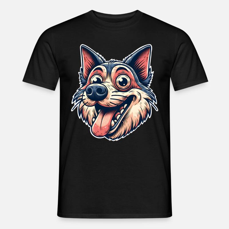 Hund - Männer T-Shirt - Schwarz